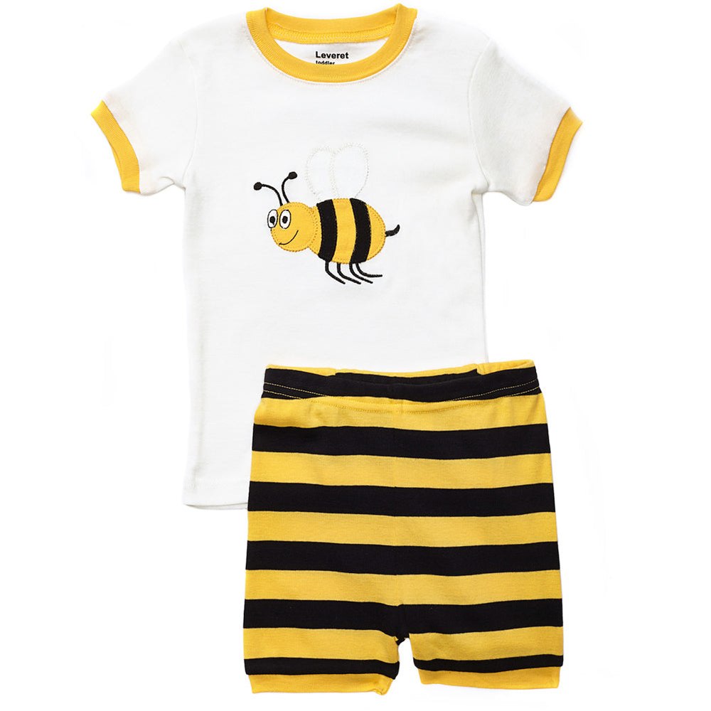 Kids Two Piece Cotton Short Pajamas Bumble Bee