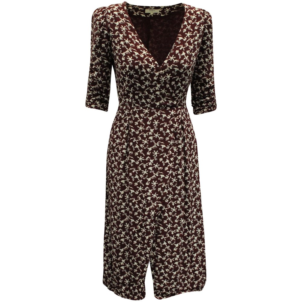 Ba&sh Coachella Bordeaux Dress in Burgundy Cotton 7765018345532