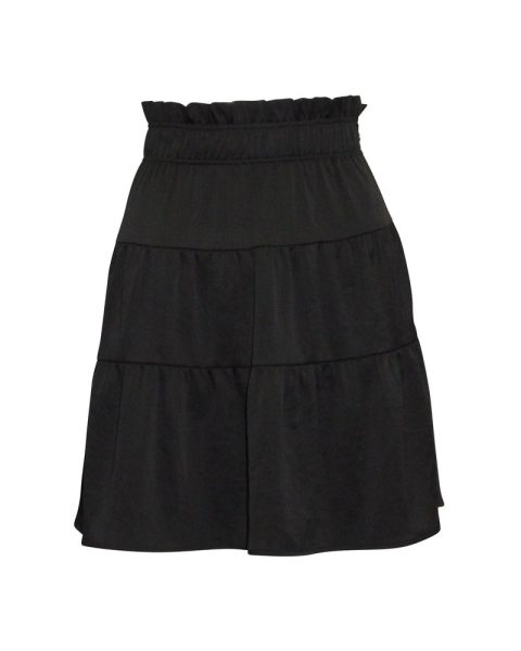 Ba&sh Ruffy Tiered Skirt in Black Polyester 7765019263036