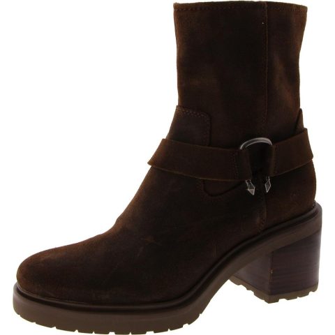 Suede Round Toe Booties