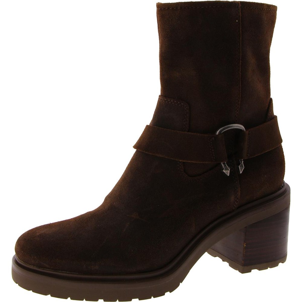 Suede Round Toe Booties