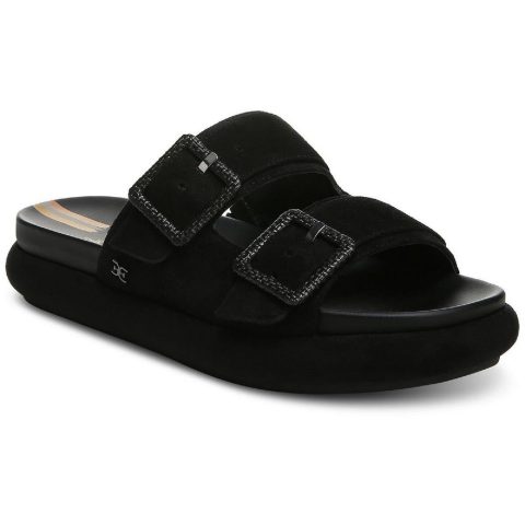 Kenzie Suede Slip On Slide Sandals