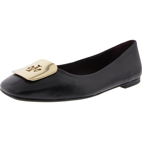 Embellished Leather Ballet Flats