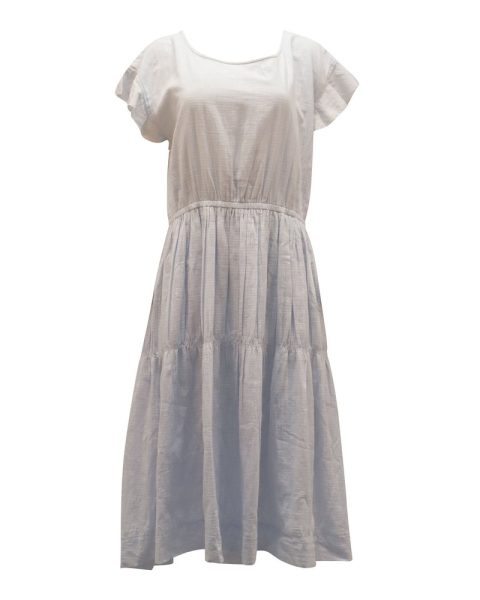 Apiece Apart Puntarena Midi Dress in Light Blue Cotton 7765005336636