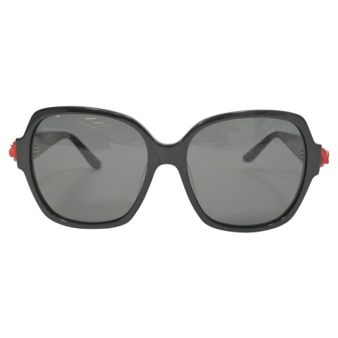 Linda Farrow X Oscar de la Renta Oversized Sunglasses in Black Acetate 7765011988540