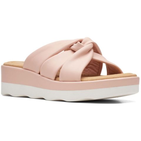 Clara Charm Faux Leather Cushioned Footbed Wedge Sandals
