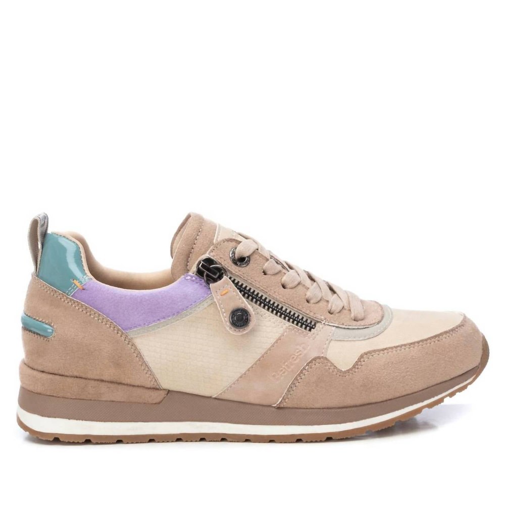Women’s Adjustable Lace Sneakers In Taupe 7765021294652