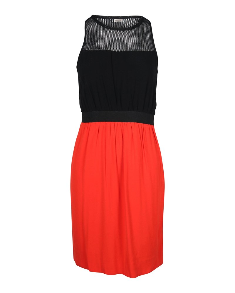 Sandro Crew Neck Dress in Multicolor Viscose 7765023817788
