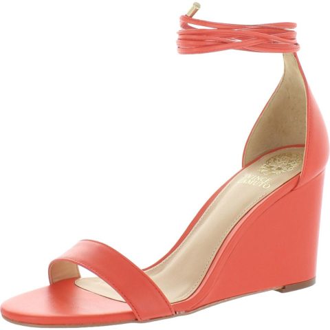 Stassia Leather Wedge Sandals