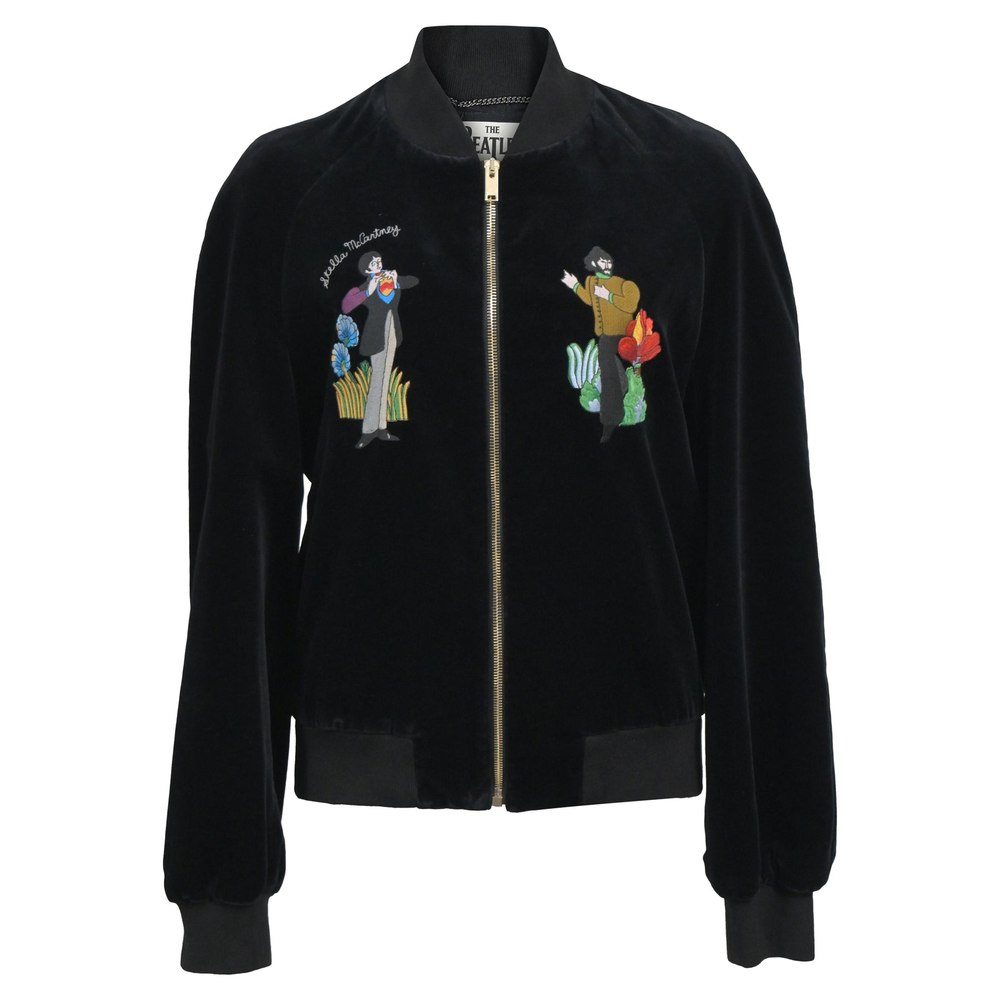 Stella McCartney All Together Now Bomber Jacket in Black Velvet 7765037809724