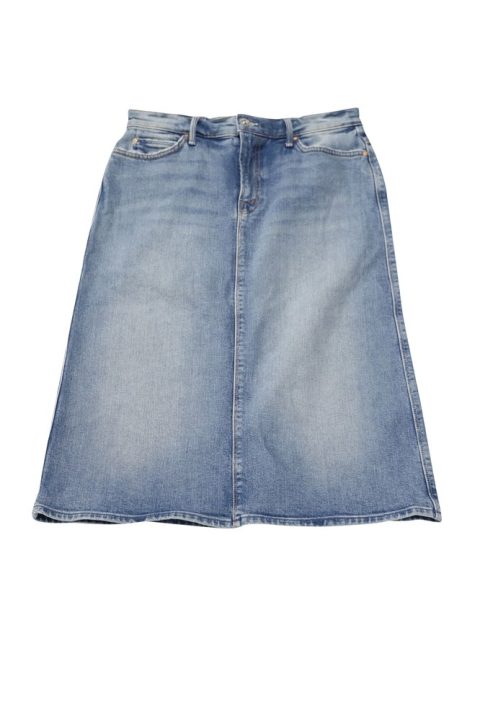 Mother High Waist Denim Skirt in Blue Cotton 7765032534076