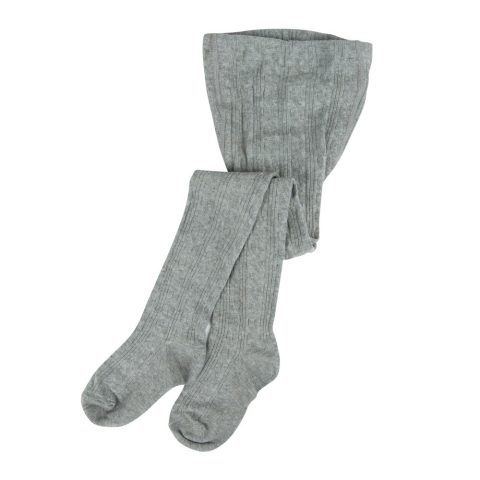 Girls Cable Knit Tights Neutral Solid Color
