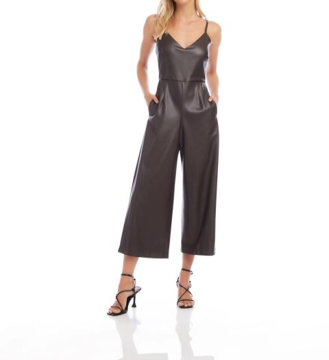 Cropped Jumpsuit In Brown 7765034663996
