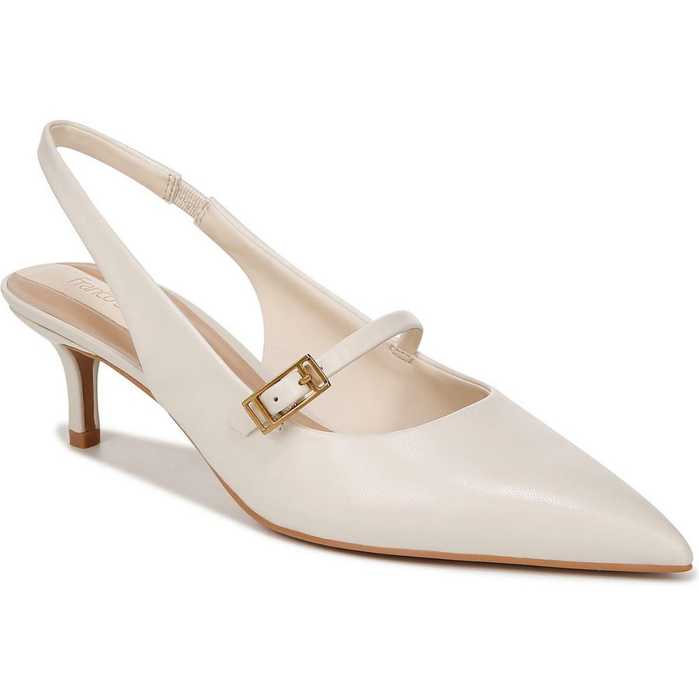 Khloe Leather Pointed Toe Slingback Heels