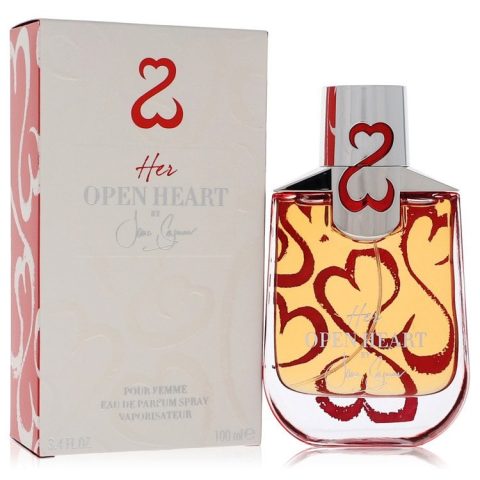 Her Open Heart by Jane Seymour Eau De Parfum Spray with Free Jewelry Roll 3.4 oz Women