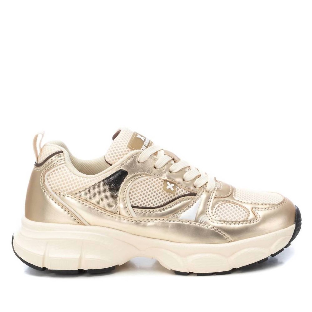 Women’s Lace Closure Sneakers In Gold 7765075132476