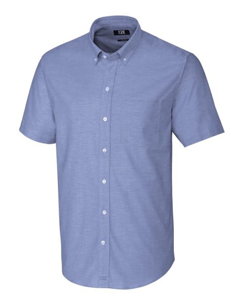 Cutter & Buck Stretch Oxford Mens Big and Tall Short Sleeve Dress Shirt 7827702677564