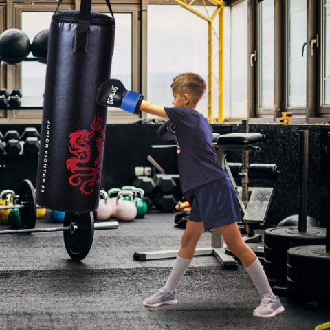 5 Pieces 40Lbs Filled Punching Boxing Set with Jump Rope and Gloves 7672914280508