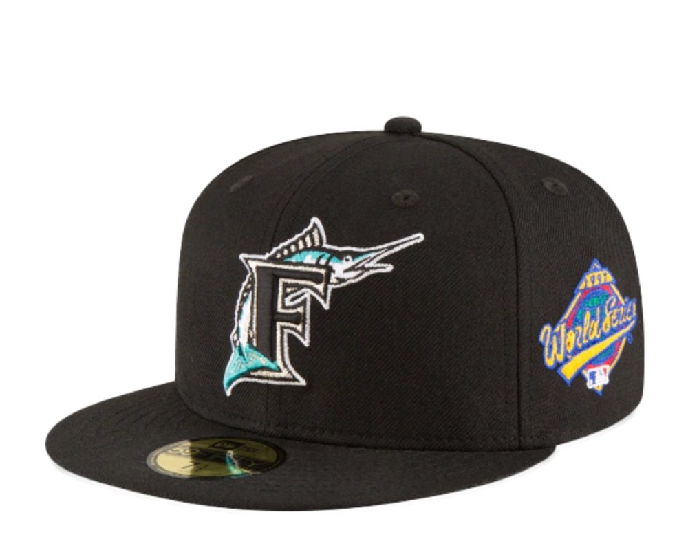 New Era 59Fifty MLB Florida Marlins 1997 World Series Black Fitted Hat 11783655 7676473933884