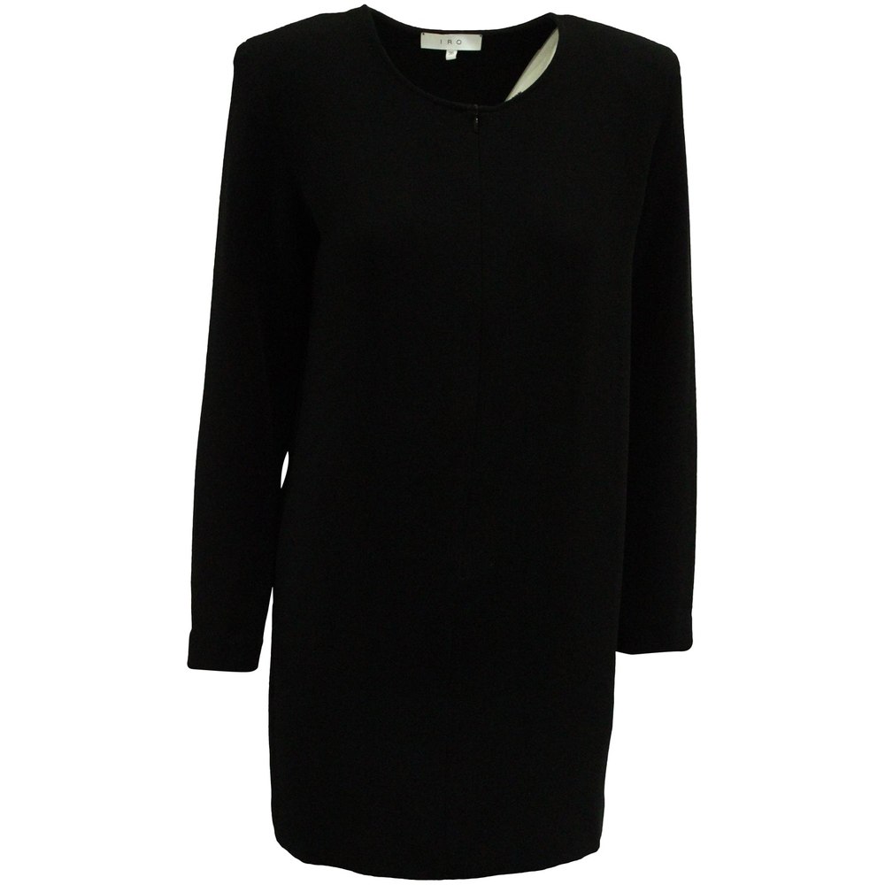 IRO Long Sleeve Shift Dress in Black Polyester 7765062910012
