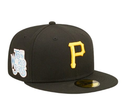 New Era 59Fifty MLB Pittsburg Pirates Pop Sweat Black/Blue Fitted Hat 60243519 7676475572284