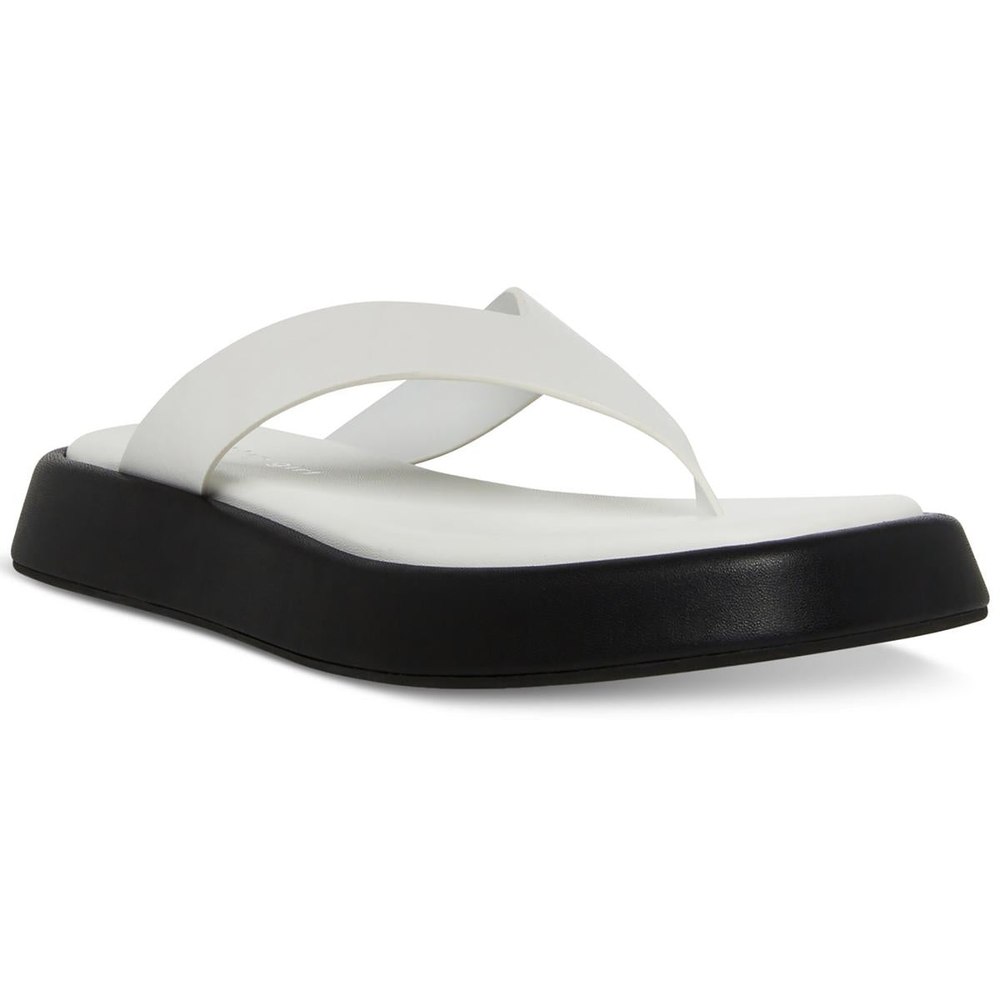 Lady Faux Leather Lifestyle Thong Sandals