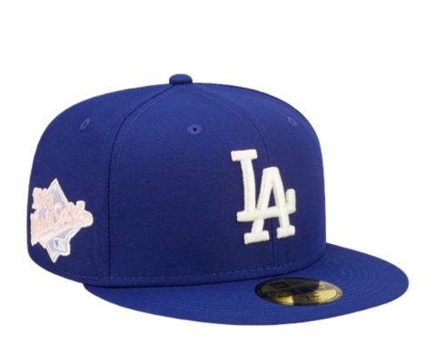 New Era 59Fifty MLB Los Angeles Dodgers Pop Sweat Blue/Pink Fitted Hat 60243526 7676479340604