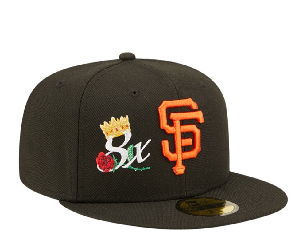 New Era 59Fifty MLB San Francisco Giants Crown 8X Champs Blk Fitted Hat 60243483 7676480192572