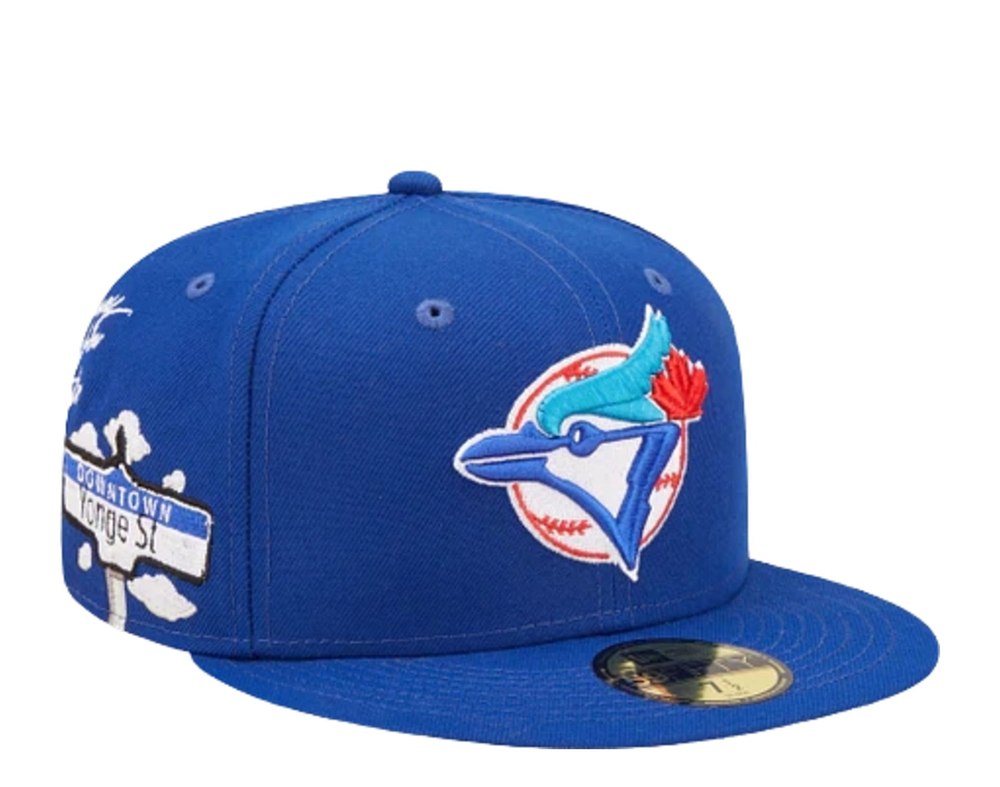 New Era 59Fifty MLB Toronto Blue Jays Cloud Icon Blue Fitted Hat 60243740 7676476194876