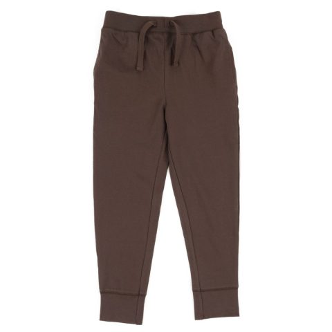 Kids Drawstring Jogger Pants Neutral Solid Color