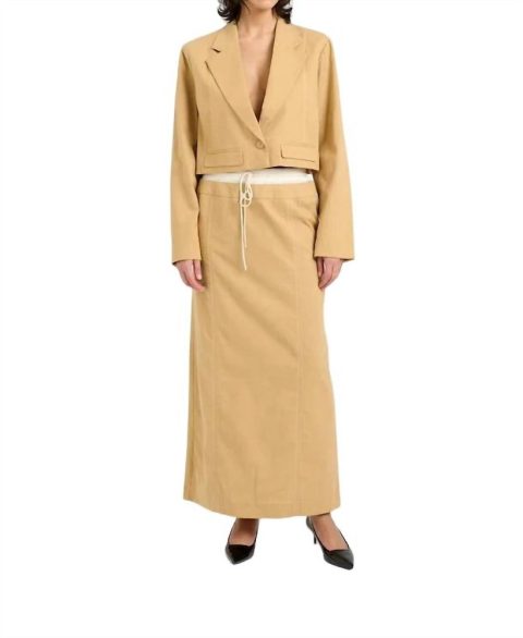 Feleagz Linen Blazer In Starfish 7765087191100