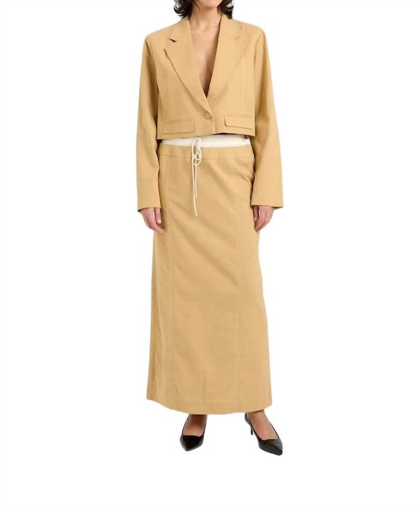 Feleagz Linen Blazer In Starfish 7765087191100