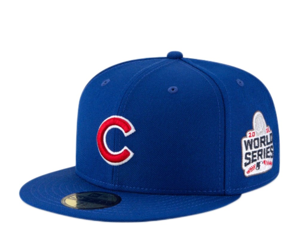 New Era 59Fifty MLB Chicago Cubs 2016 World Series Blue Fitted Hat 11941905 7676481798204