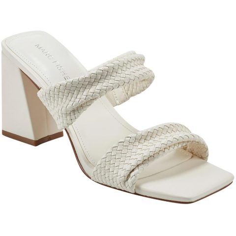 Eloria Faux Leather Square Toe Block Heel