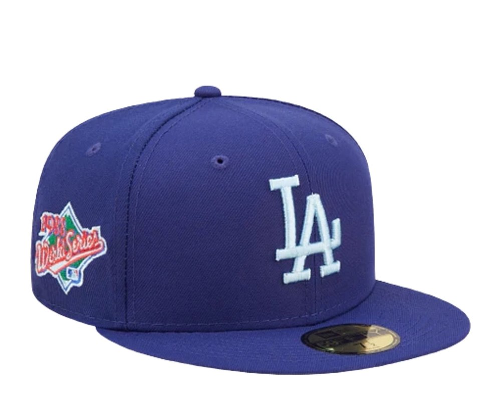 New Era 59Fifty MLB Los Angeles Dodgers Cloud Under Blue Fitted Hat 60243775 7676480487484