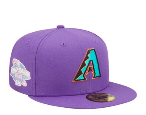New Era 59Fifty MLB Arizona Diamondbacks Pop Sweat Purple Fitted Hat 60243528 7676482486332