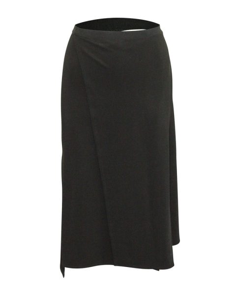 Helmut Lang Staggered Seam Skirt In Black Viscose 7765090566204