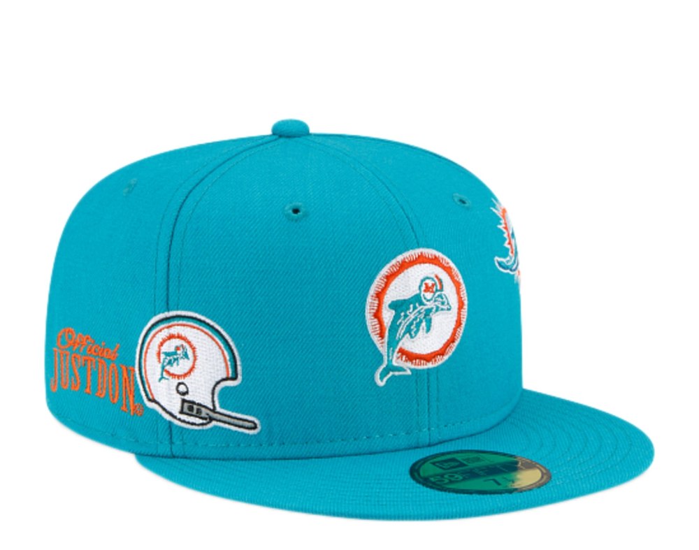 New Era x Just Don x Miami Dolphins 59FIFTY Fitted Cap w/ Grey Undervisor 7676481503292