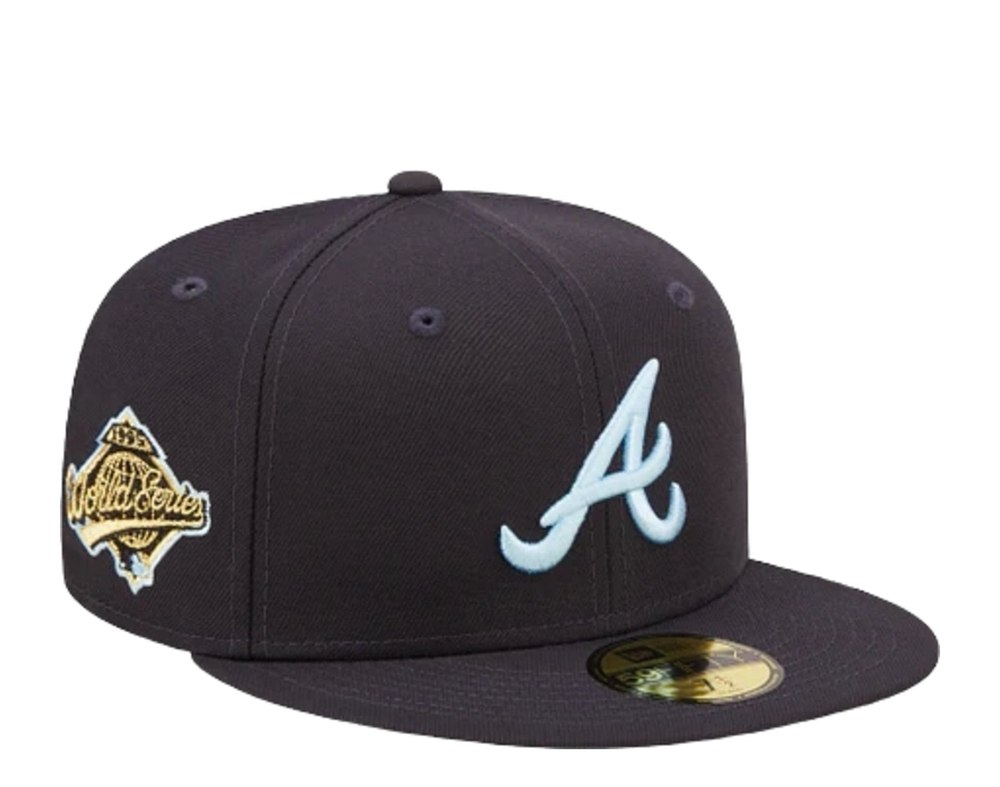 New Era 59Fifty MLB Atlanta Braves Cloud Under Navy Fitted Hat 60243787 7676483010620