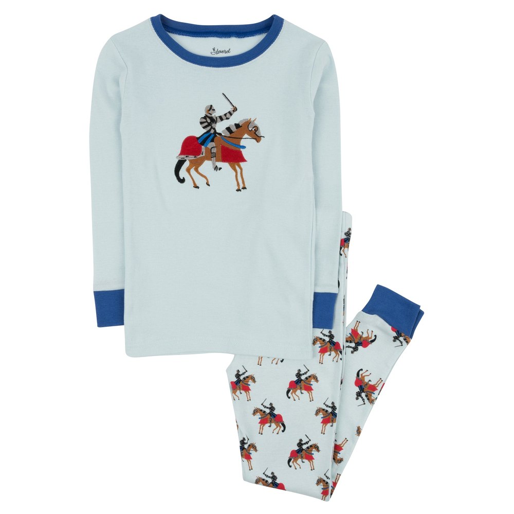 Kids Two Piece Cotton Pajamas Knights
