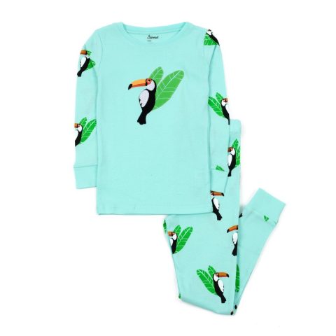 Kids Two Piece Cotton Pajamas Toucan Bird
