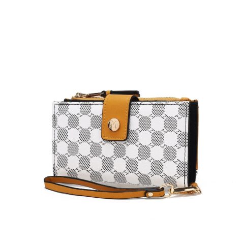MKF Collection Solene Circular Print Vegan Leather Women’s Wristlet Wallet by Mia K