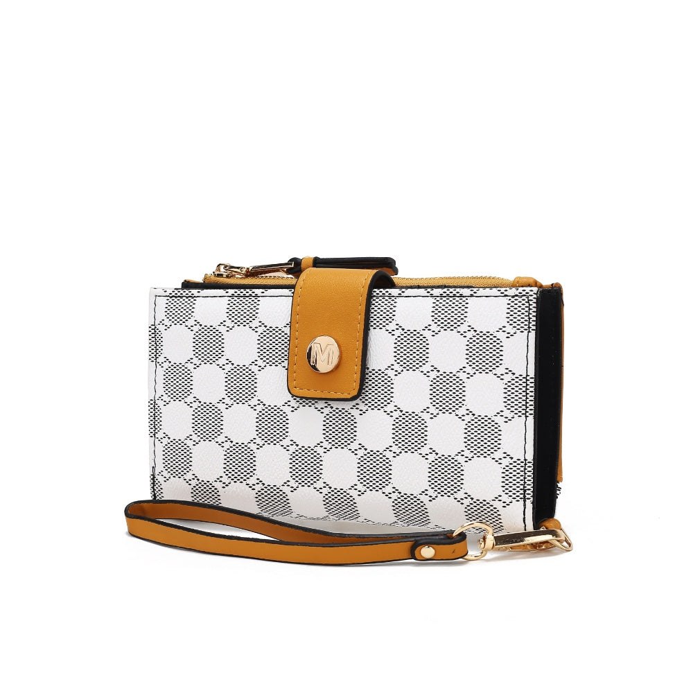MKF Collection Solene Circular Print Vegan Leather Women’s Wristlet Wallet by Mia K