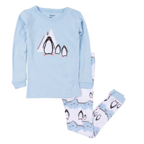 Christmas Kids Two Piece Cotton Pajamas Penguin