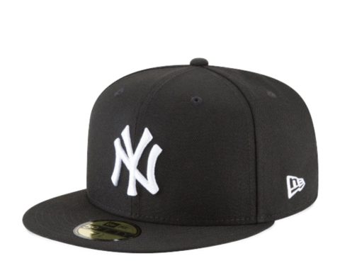 New Era 59Fifty MLB New York Yankees Black And White Basic Fitted Hat 11591127 7676488581180