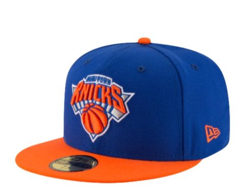 New Era 59Fifty NBA New York Knicks 2-Tone Blue/Orange Fitted Hat 70343623 7676486025276
