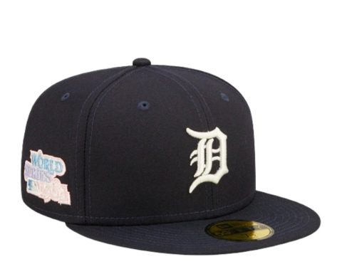 New Era 59Fifty MLB Detroit Tigers Pop Sweat Navy/Blue Fitted Hat 60243521 7676487106620