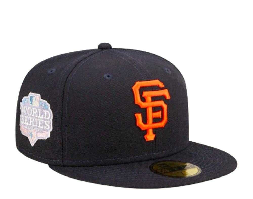 New Era 59Fifty MLB San Francisco Giants Pop Sweat Blk/Pink Fitted Hat 60243525 7676487991356