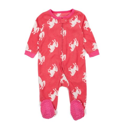 Kids Footed Fleece Pajamas Unicorn