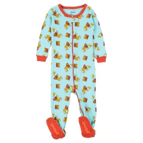 Kids Footed Cotton Pajamas Lion